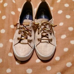 Sperry Gold Metallic tone loafers